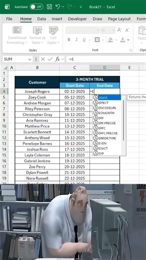 How to use EDATE Function in excel #excel #spreadsheetmagic #excelshorts #spreadsheets #viralvideo