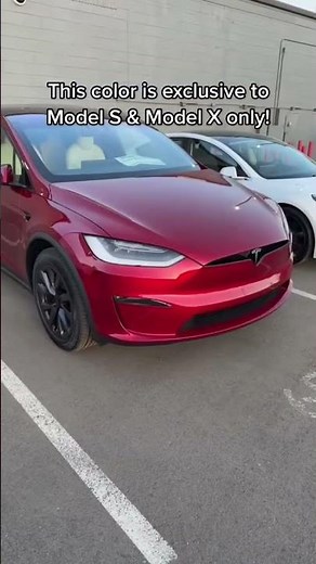 I found a Tesla Model X with the BRAND-NEW Ultra-Red paint! 😲