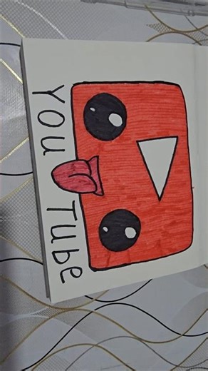 How to Draw Cute YouTube Logo 🎨✨