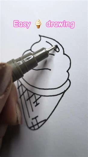 Easy ice cream drawing | step by step #drawing #easydrawing #howtodraw #drawingtutorial #shortvideo