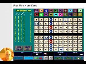 Multi Card Keno for beginners.. A quick game of Multi Card Keno # 9, an Eight Square Strategy. 2 / 2