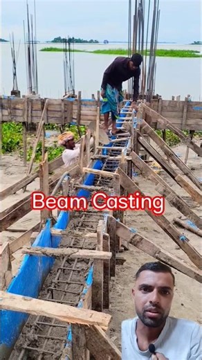 Beam Casting Work process at construction project