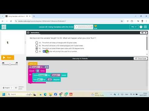 Lesson 26 Using Variables with the Artist 1