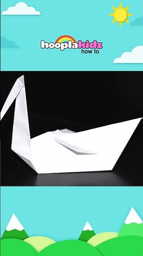 DIY: How To Make Origami Swan 🦢 #shorts #origami #hooplakidzhowto
