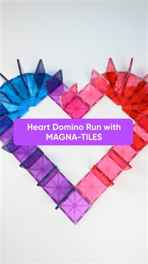 MAGNA-TILES® | Magnetic Tiles on Instagram: "A MAGNA-TILES build straight from the heart.🩷 To create this simple heart domino run, you can use our Classic 100-Piece Set. Send this post to a friend who loves MAGNA-TILES! #MAGNATILES #magnetictiles #easyactivities #kidstoys"