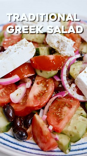 76K views · 1.4K reactions | Greek Salad (Traditional Horiatiki Recipe) | The Mediterranean Dish | Facebook