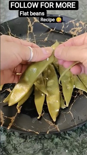 Flat beans recipe, simple but tasty 😋 #recipe #food #beansrecipe