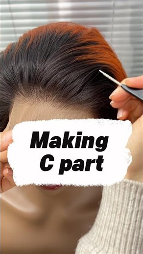 How to make a clean C part #hairtok #wigs #hair #wigmaker #hairtok #hairtutorial #wigtutorial
