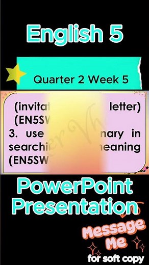 English 5 Quarter 2 Week 5 MATATAG Curriculum / Revised K-12 LE Based PowerPoint Presentation