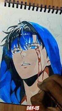 anime drawing challenge day-13⚡SungJinwoo#animedrawing #sungjinwoo