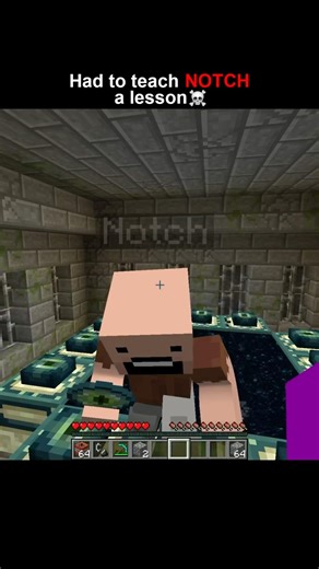 Had to teach Notch a lesson... 💀 #minecraft