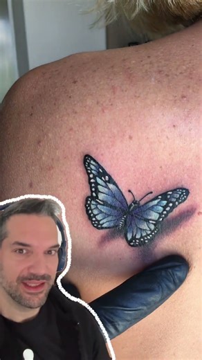 3d ταττου πεταλούδα.