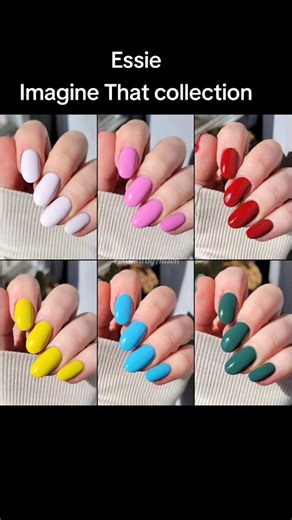 Quick swipe swatch look in prior video! . @essie Imagine That collection . . #nailswatch #essie #notd #nailpolish #nailtok #nails
