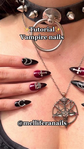 Step-By-Step Vampire Nails Tutorial