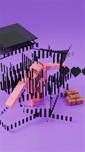 Copper golem and friends vs Steve satisfying 3D cloth and fluid simulation | Golem family revenge