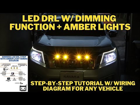 How To Wire a Dimming LED DRL + Grill Amber Lights For Any Vehicle