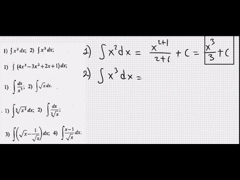 Неопределённые интегралы — простые примеры (Часть 1)