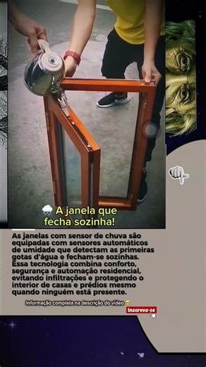 🌧️ A janela que fecha sozinha! #tecnologia #curioso