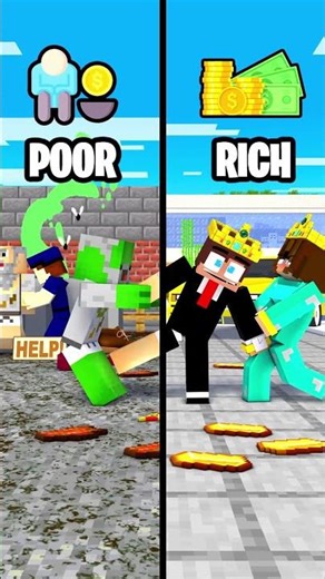 Poor Mikey VS Rich Sister Who Is Stronger - MAIZEN Minecraft Animation