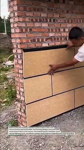 Fast & Precise Wall Cladding Installation Guide | #Construction #DIY #Masonry