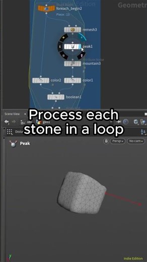 Houdini Stylized Stone Portal : Procedural Modeling Breakdown #houdini #3d #tutorial