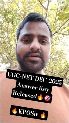UGC-NET DEC-2025 Answer Key Released 🔥