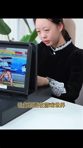 Home Arcade Game Machine – Portable Folding Double Screen Joystick All-in-One Console / #shorts