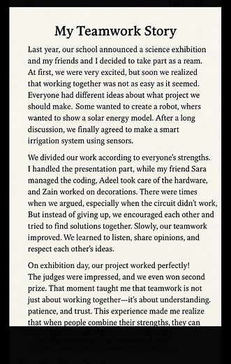 Narrative essay on my teamwork story #essay #importantessay #importantforboardexam