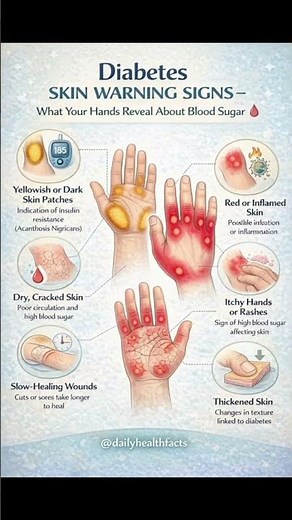 Diabetes Warning Signs on Your Hands 🖐️ Don’t Ignore These!