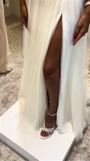 Gorgeous Wedding Dress Sale with Versace Shoe Pairing