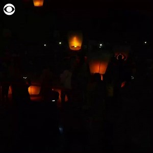 WATCH: Thousands of lanterns decorated with wishes and pictures were released into the sky as part of the annual Taiwan Lantern Festival. | CBS News