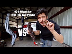 99-04 New Edge Mustang BBK Long Tube Header & Off Road X-Pipe Install!