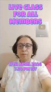 Primary & Special Members Live English Class by Prof. Sumita Roy on17th April 2026