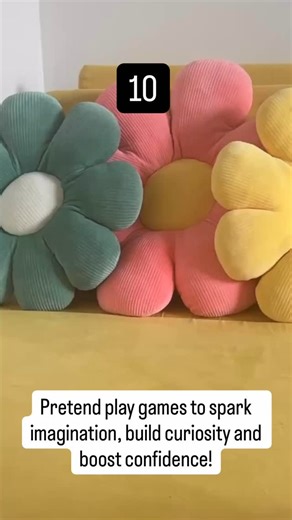 ✨ 10 Pretend Play Games Your Toddler Will LOVE! ✨ Pretend play helps toddlers build imagination, confidence & early social skills 🌈👶 12 months: 1. Caregiver Game 🧸 – Pretend feeding, soothing & bedtime routines 2. Animal Adventure Game 🦁🐷 – Simple toddler storytelling & imaginative play 18 months: 3. Little Chefs Game 🍳 – Early cooking role-play for toddlers 4. Ice Cream / Donut Shop Game 🍦🍩 – Take orders, serve treats & practice communication 5. Doctor Visit Game 🩺 – Gentle empathy-bui