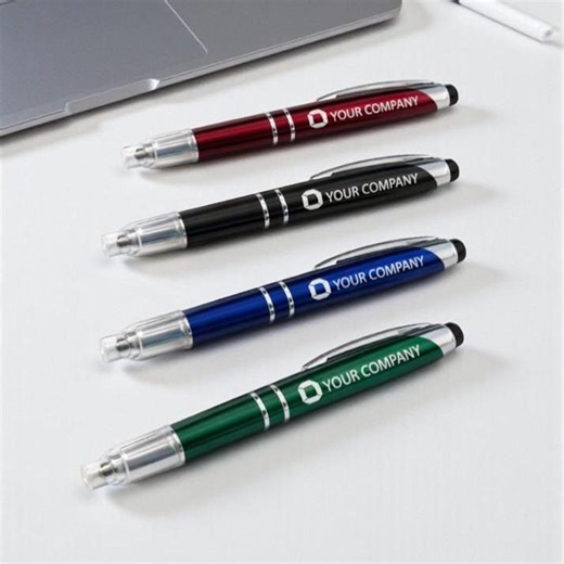 Bulk Engraved LED Pens | Custom Metal Logo Pens With Light | Corporate Promotional & Executive Giveaway Pens - Etsy UK