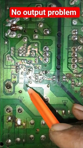 CHINA CRT TV NO OUTPUT PROBLEM | CRT TV POWER SUPPLY REPAIR #shortvideo #repair #crttvrepair