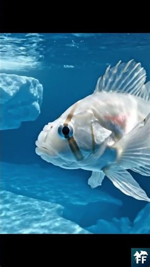 Poisson des glaces,son sang est totalement transparent 🐟🩸