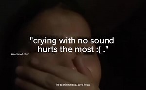 21K views · 1.1K reactions | "crying with no sound hurts the most." | 홎홬홚홚황 홌홤홤홗홚홚. | Facebook