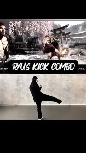 RYU's kick combo #martialarts #streetfighter #ryu