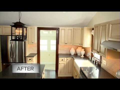 Tuscany White Maple Kitchen Cabinets Installed - Before and After Footage