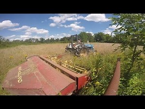 Mowing with New Holland 474 Haybine