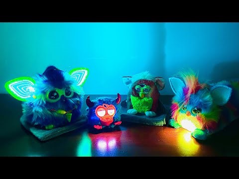 Furby 2023, Furby Party Rocker, 90s Furby Baby and DJ Furby Interaction