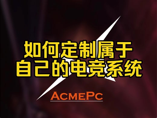 如何定制属于自己的电竞系统，不要无脑的安装什么电竞系统了，根据自身的需求为自己量身定做的系统才是最适合你的.