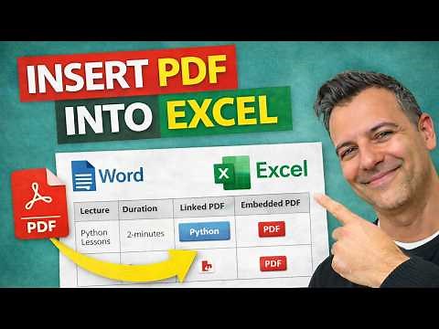 Insert PDF into Excel Without Losing Quality