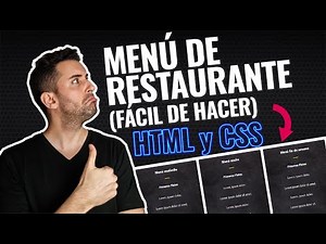 Cómo Hacer un Menú de Restaurante en HTML y CSS