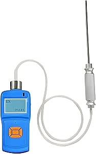 Oxygen Single Gas Detector Tester O2 Gas Leak Concentration Meter O2 Gas Alarm Monitor Analyzer Testing Tool with Measuring Range 0 to 100%VOL Resolution Ratio 0.1% vol