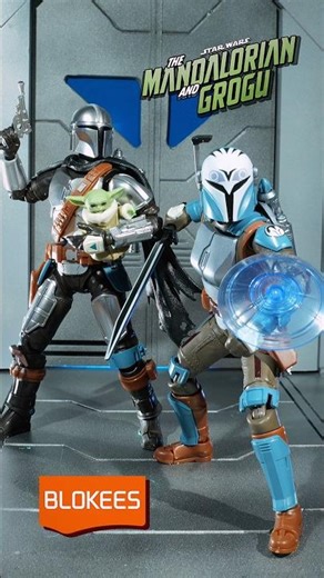 Blokees Mandalorian & Grogu Stop Motion 🔥 #stopmotion #starwars #blokees #mandalorian @Blokees