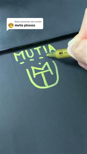 Desain logo MUTIA | komen nama kamu #logo #logodesign #namechallenge