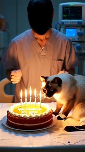 🕯️ Get Well Soon My Hero – A Cat’s Final Birthday in the Hospital