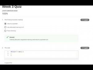 Coursera | C for Everyone: Structured Programming | Week 3 Quiz.